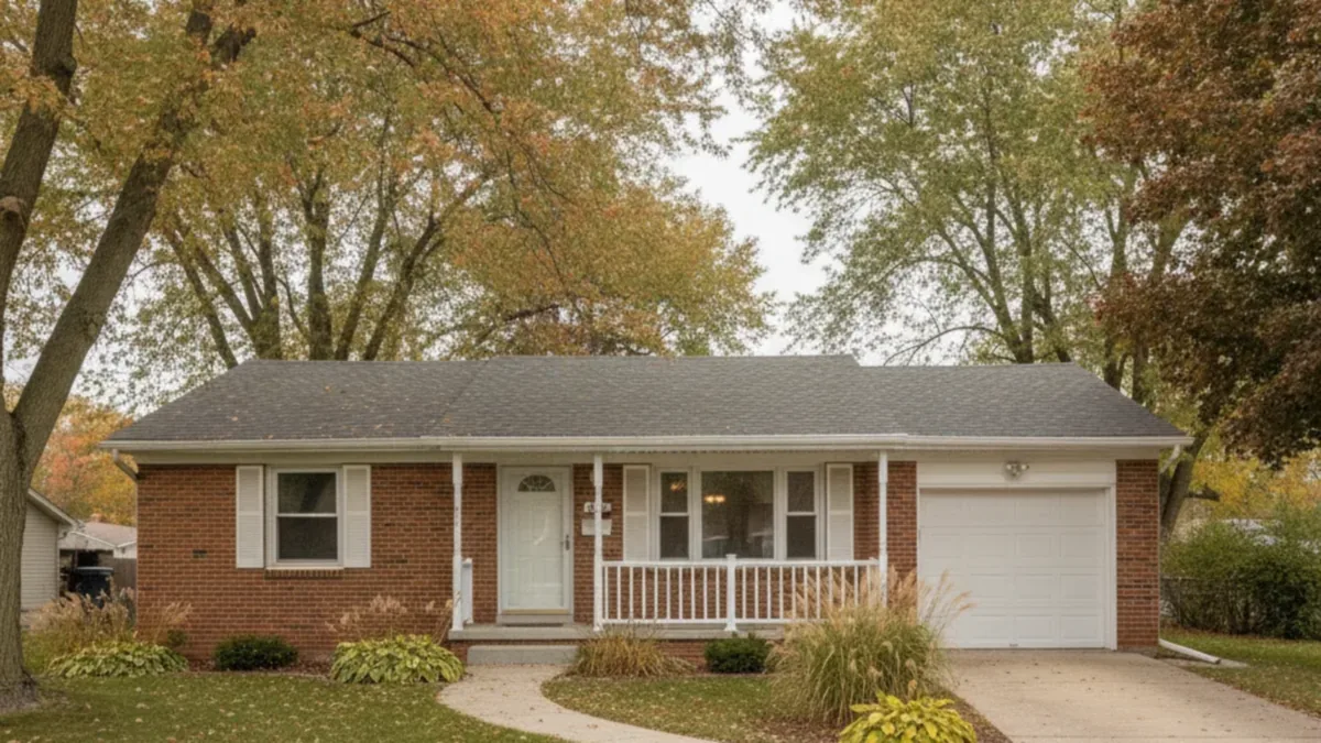 Residential concrete driveway and walkway in Crest Hill, Illinois with broom-finished surfaces.